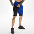 Athletic Wear Mens Running Shorts Phone Pocket Quick Dry Polyester Shorts Essentials 2 In 1 Gym Shorts